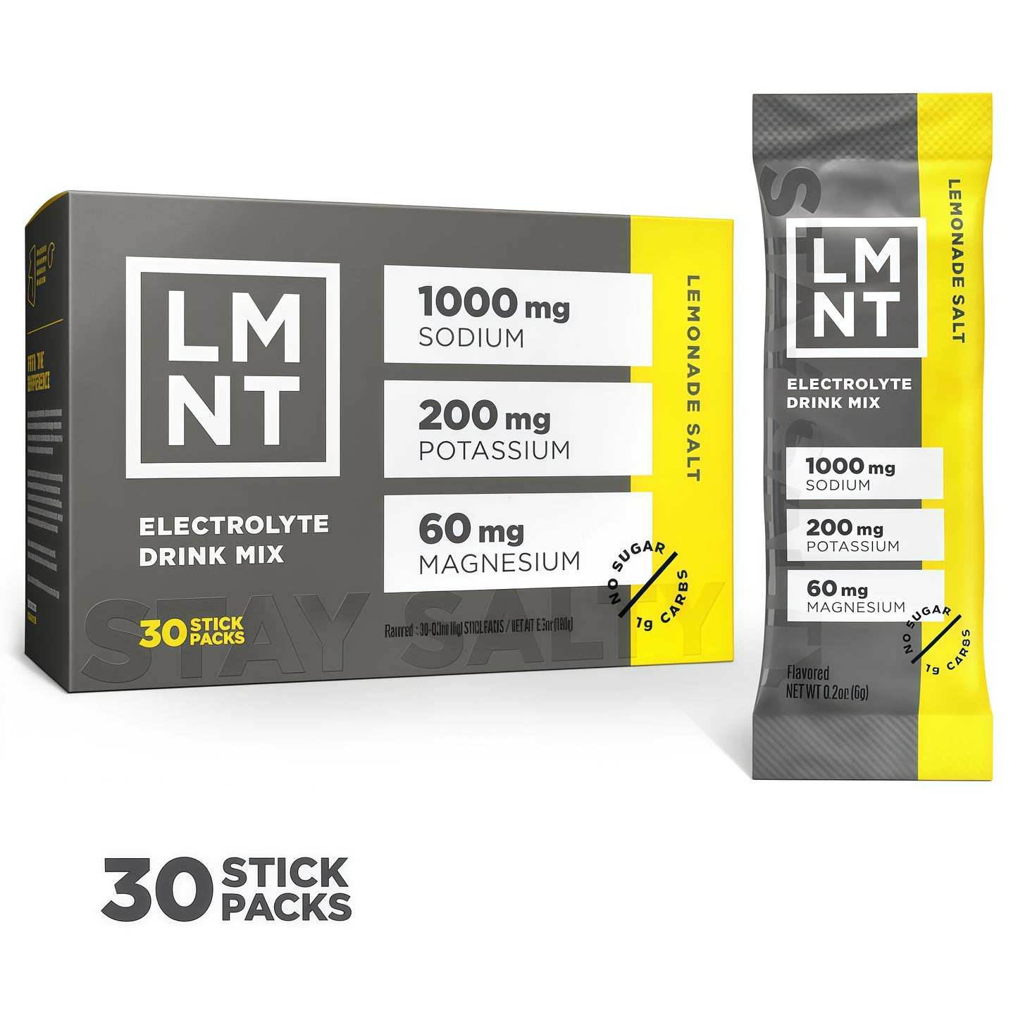 LMNT Zero Sugar Electrolytes - Lemonade | Drink Mix | 30-Count